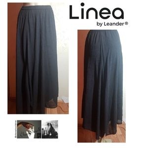 Linea New Black Long Full Skirt Size S